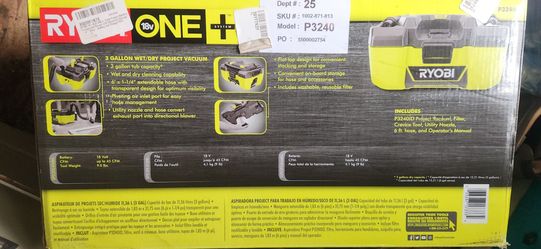Ryobi cordless vacuum
