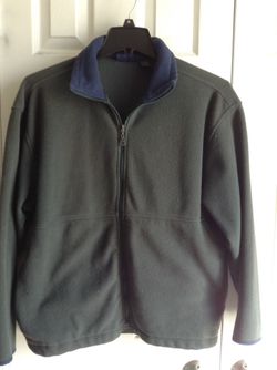 Light Fleece Jacket - Dark Green / Olive Green - gently used, good condition - $15
