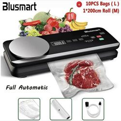 80Kpa Food Sealer Vacuum Sealer Automatic Lock Food Saver Dry & Moist Sealer Mode with Kitchen Scale