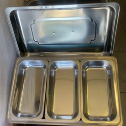 3 Tray Chafing Dish Buffet Stainless Steel 10 Quart - NO BOX