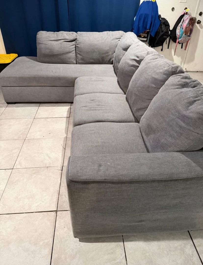 Gray Large Sectional Couch 