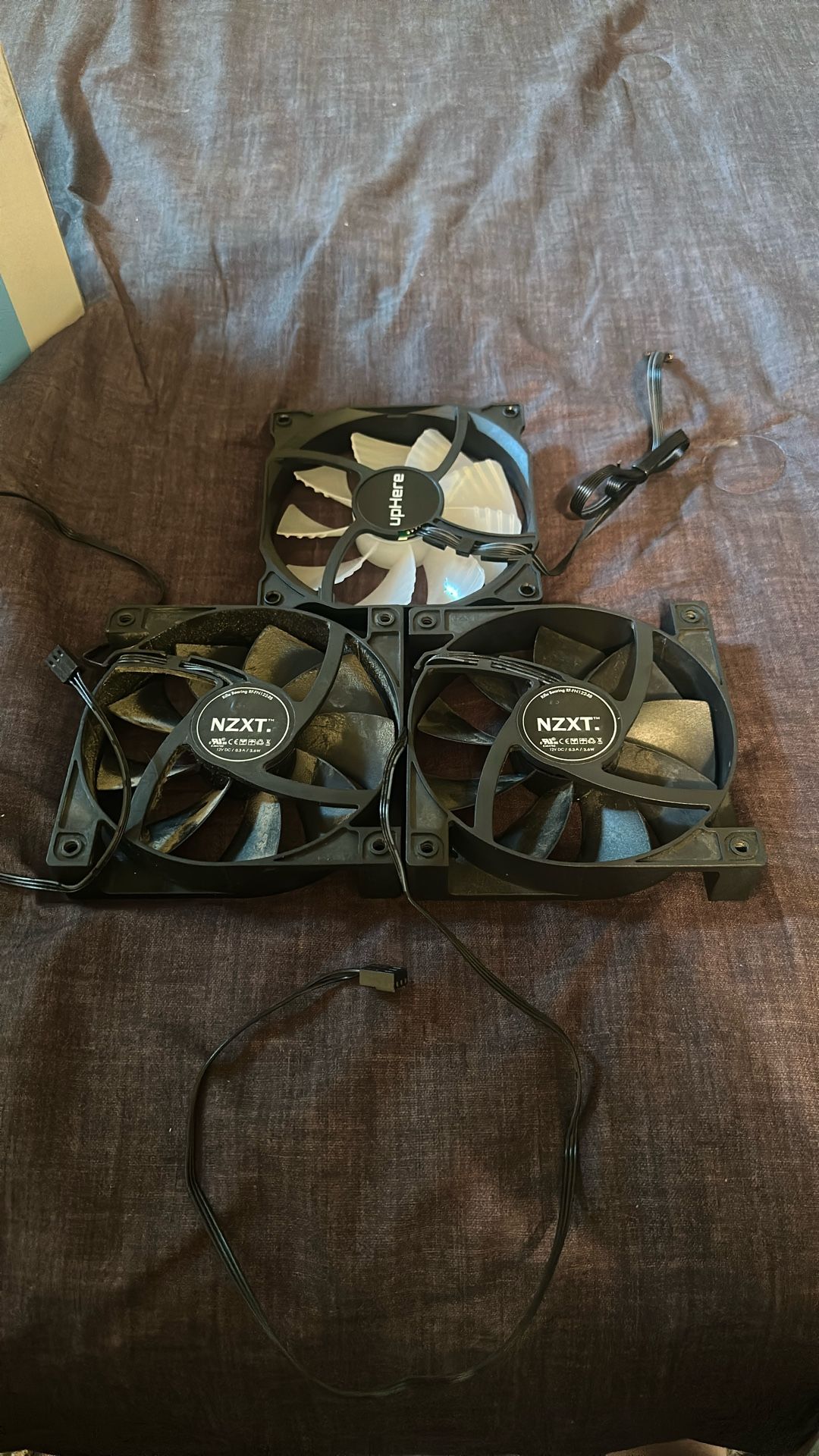 3 120 Mm Pc Fans 2 NZXT 1 Up here Argb Fans