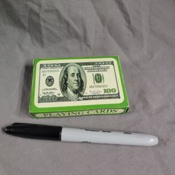 Deck Of Cards, $100 Dollar Bill Playing Card Design 