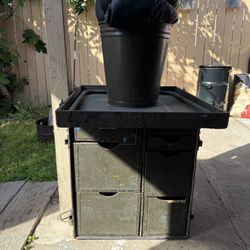 Ww2 Field Chest ,trash can And Sleeping Bag 
