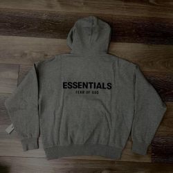 🔥 ESSENTIALS FEAR OF GOD DARK OATMEAL HOODIE – SIZE XL (NEW)