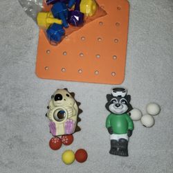 Sensory Peg Board And Pop Em Ball Shooters 