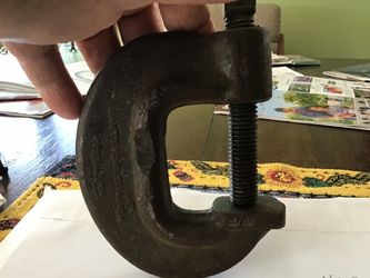 CLAMP HEAVY SERVICE, / J.R. WILLIAMS & COMPANY / No-2 VULCAN / DROP FORGED IN U.S.A. / WEIGHS 4 LBS.