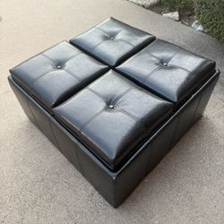 Black Ottoman/table 
