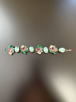 Vintage Floral Gemstone Bracelet