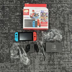 Nintendo Switch Mario Kart 8 Deluxe Bundle *NEVER USED*