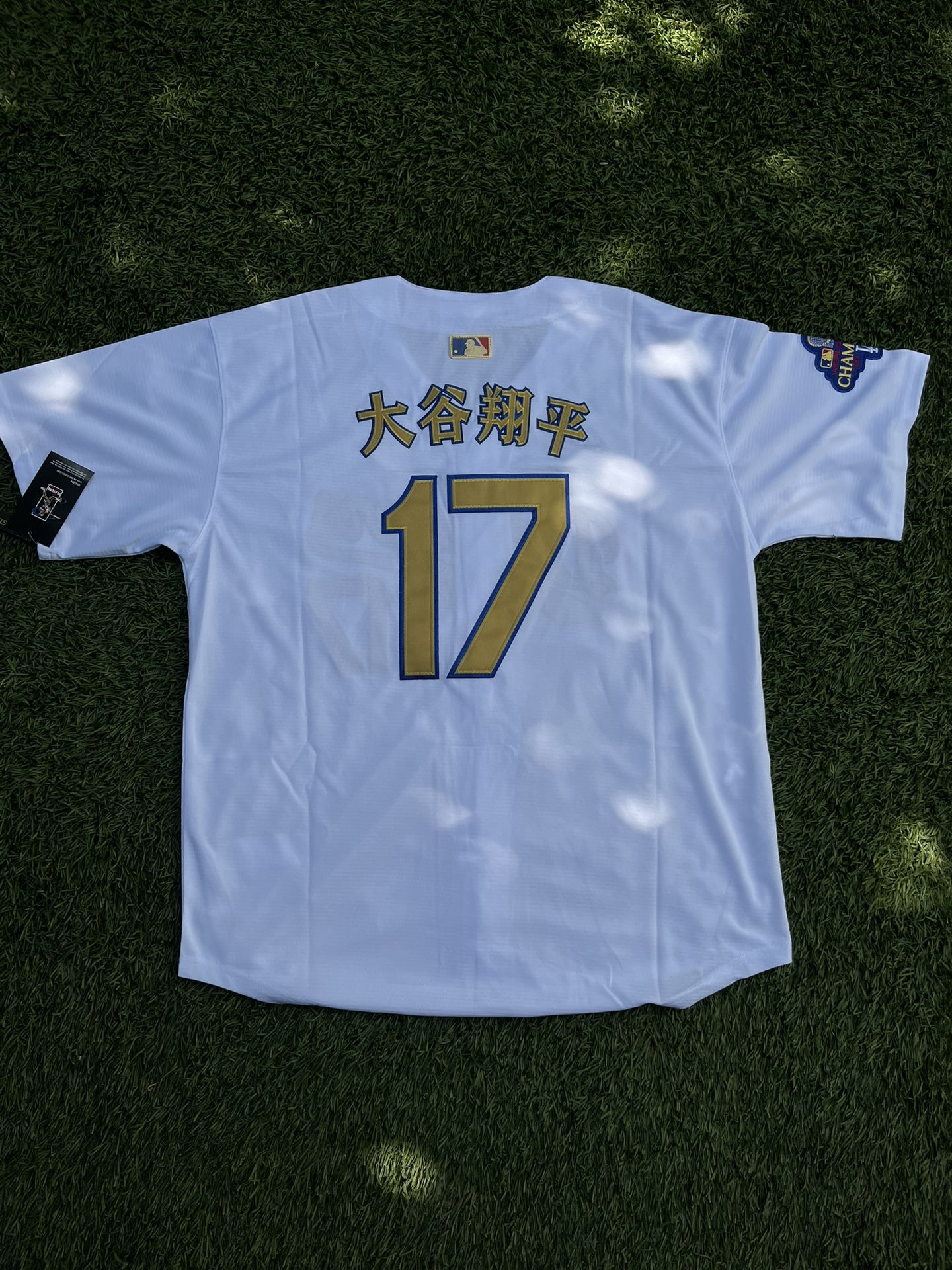 Los angeles Dodgers ohtani 17 White Gold Jersey