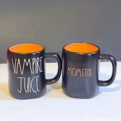 Rae Dunn Vampire juice & monster mugs