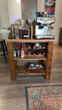 Solid wood bar/wine shelf