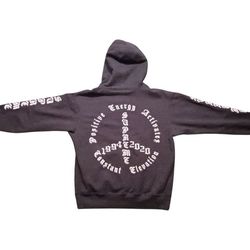 Supreme “Positive Energy Activates Constant Elevation” Hooded Sweatshirt (Black, M) — Unworn, Tag-Removed