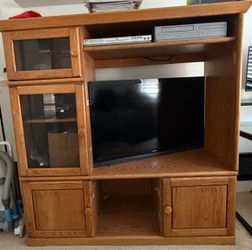 Oak entertainment center FREE
