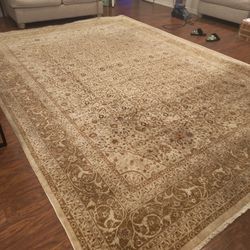 “Authentic handwoven Persian rug from Naein (or Isfahan),