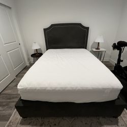 Queen Bed Frame and Mattress