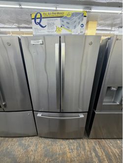 GE 36” stainless steel French door refrigerator