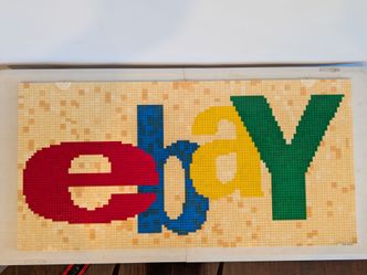 Custom LEGO Mosaic EBAY Sign - One of a kind art - Unique
