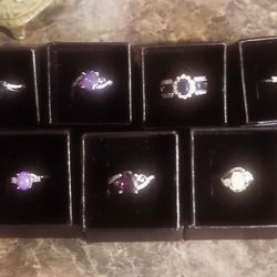  Silver Gemstone Rings
