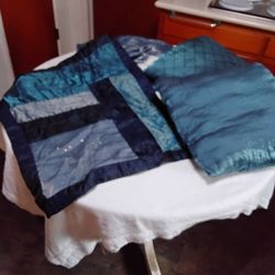 Queen Comforter, Dust Ruffle, Shams And Throw Pillows All For 