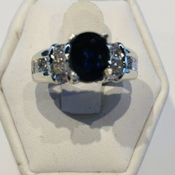 Sapphire Diamond Ring 