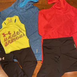 Reebok/UnderArmour Girls Active clothing Size M/L