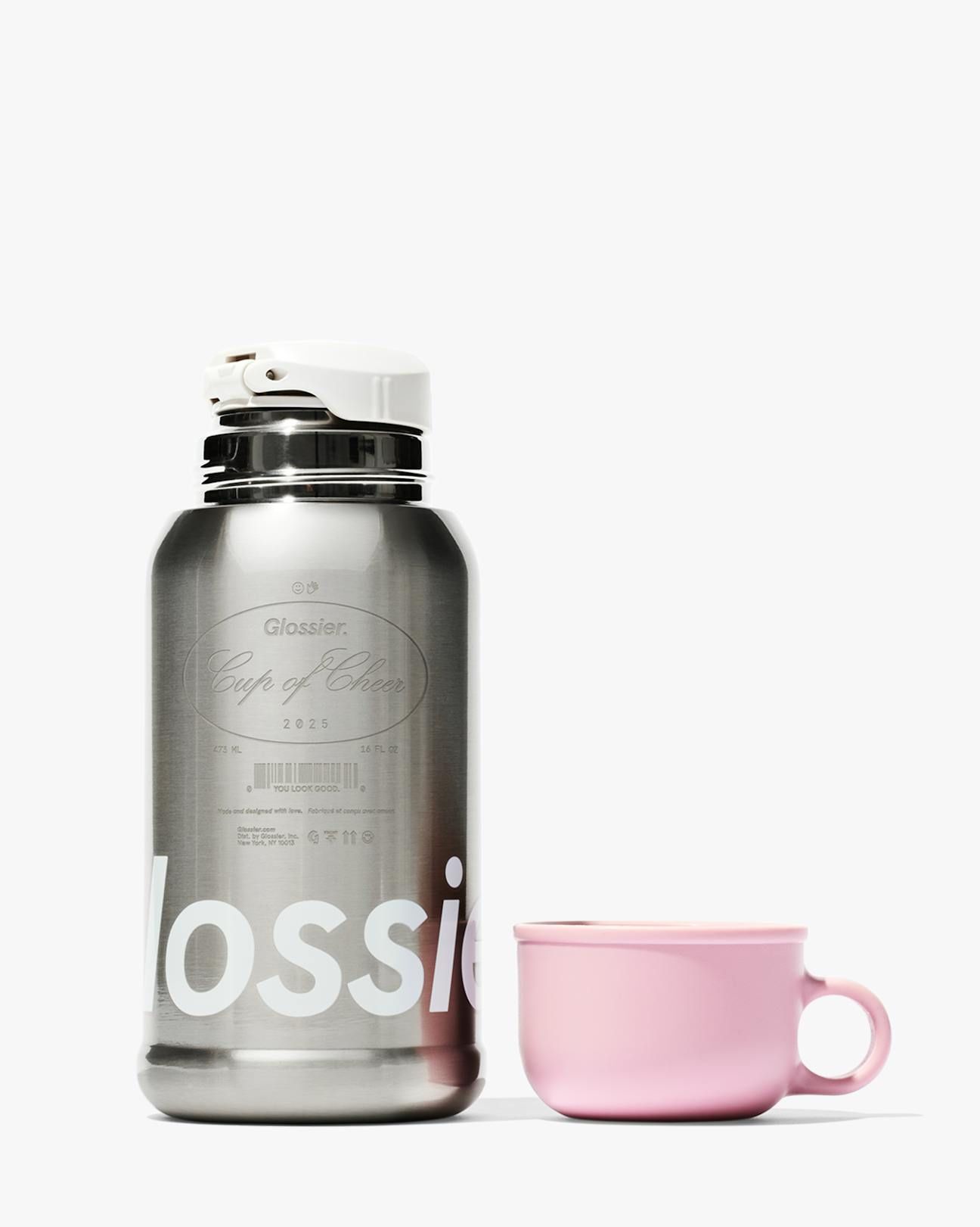 GLOSSIER PINK TUMBLER 2025 CHRISTMAS GIFT