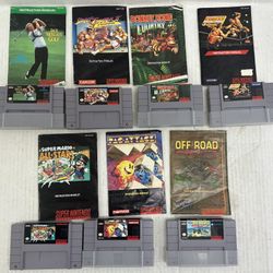 Super Nintendo SNES Game Lot of 7 With 7 Manuals