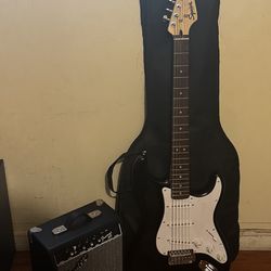 Fender Electric Guitar – Barely Used, Includes Equipment