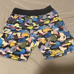 Bape Multi Color Sweat Shorts