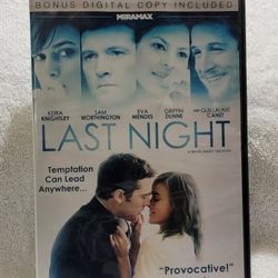 Last  Night Dvd  W/ Bonus Standard Def With Digital Copy Included