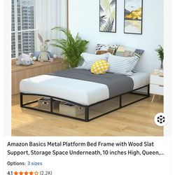 Queen bed and frame