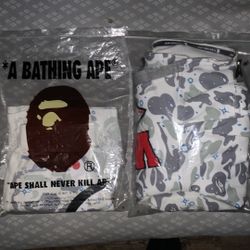 Bape Hoodie And Shorts Set