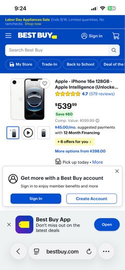 New iPhone 16e 128gb unlocked black