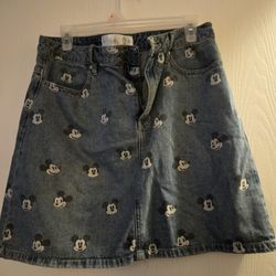 Mickey Mouse Denim Skirt