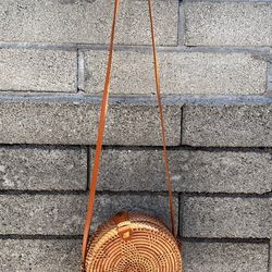 authentic RATTAN cross-body bag