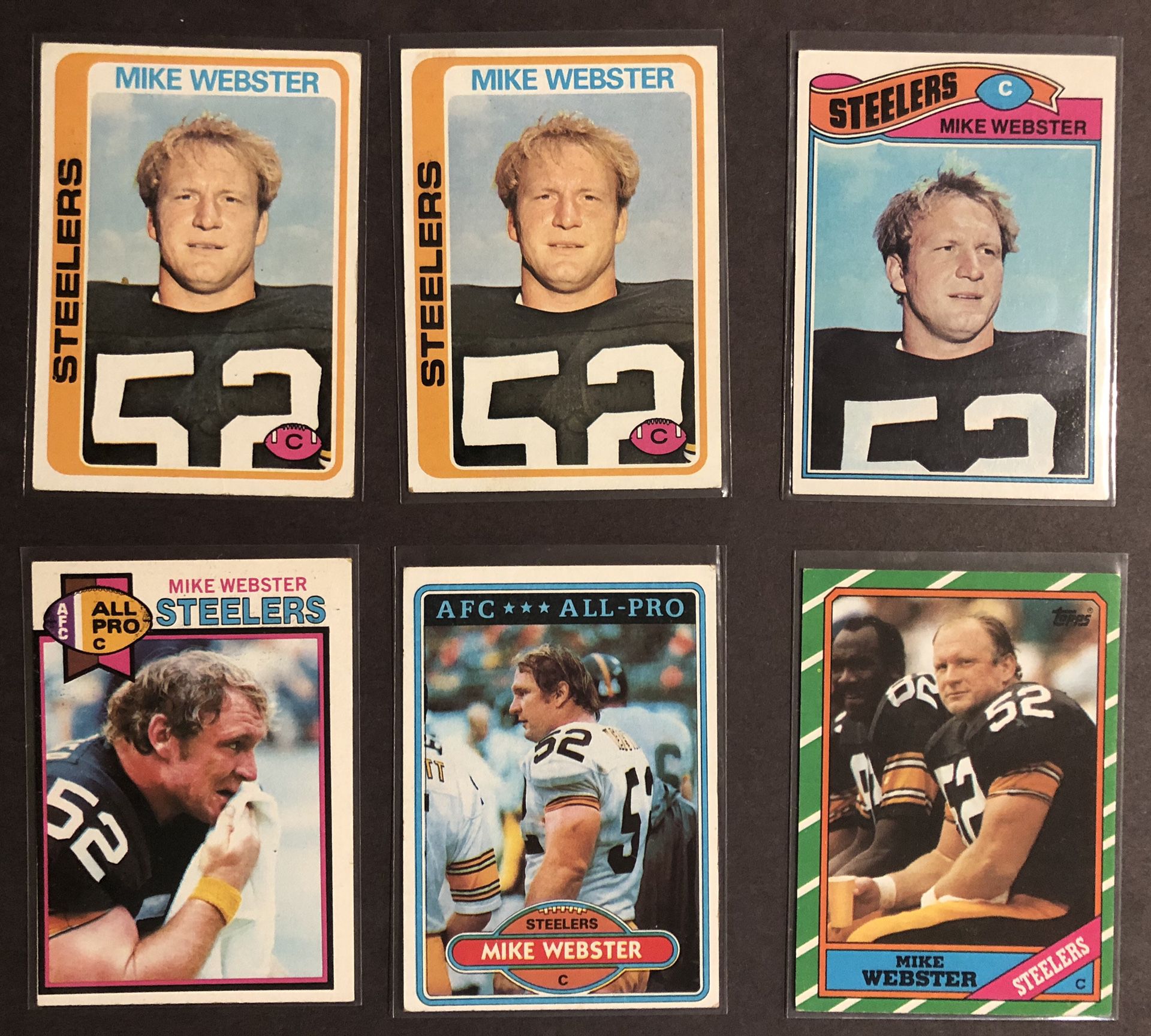 HOF-ALL PRO Mike Webster, including ROOKIES Pittsburgh Steelers 1970s Card Lot!