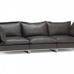 Natuzzi Italian Cambrè 3 Seater Leather Sofa