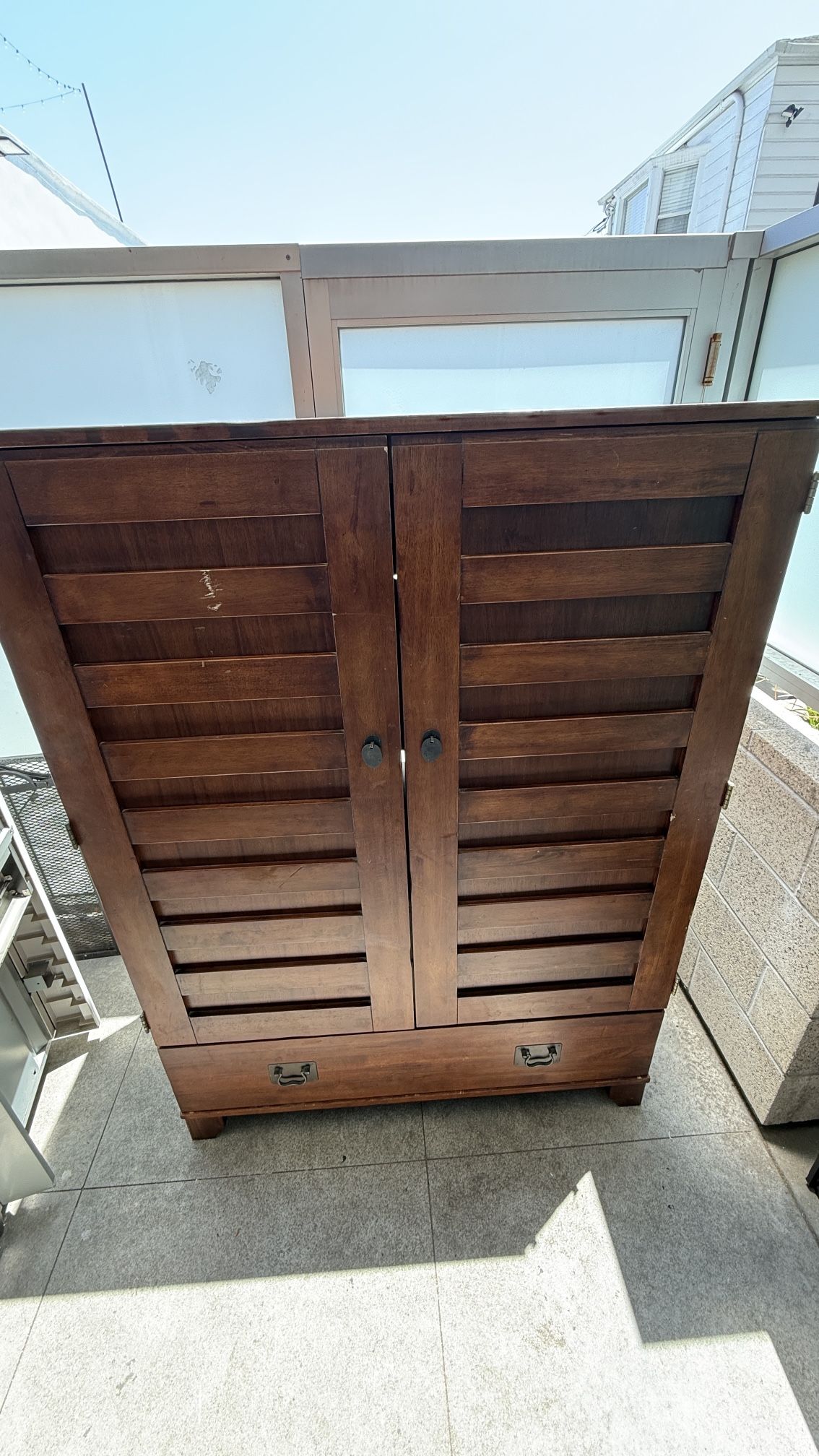 Solid Wood TV / Media Cabinet – $90 (Near Beverly Center)