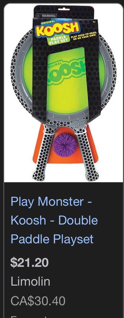Brand New Koosh Paddles