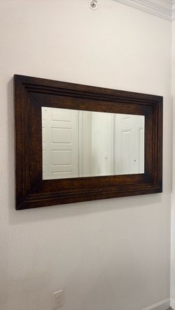 Wall Mirror Brown Frame