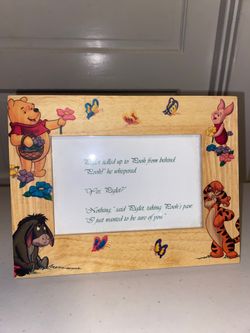 Disney Photo Frame Winnie the Pooh Eyore Piglet Wooden