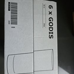 IKEA GODIS Water Glass Set of 6 - NEW 