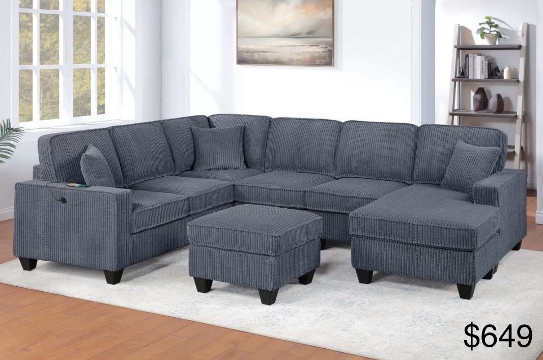 Sectional Sofa With Ottoman