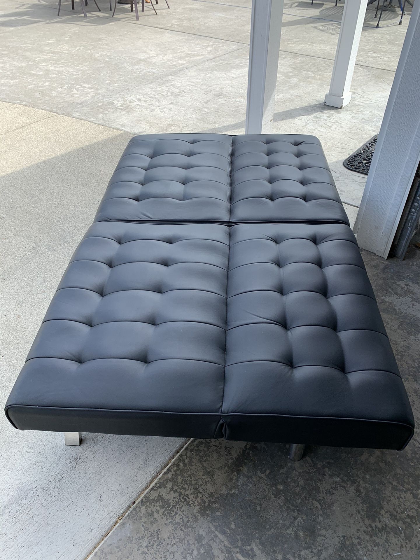 Leather futon