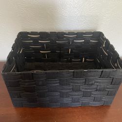 Fabric Storage Bin - Woven; Metal Frame
