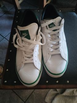 White and green men's Nikes