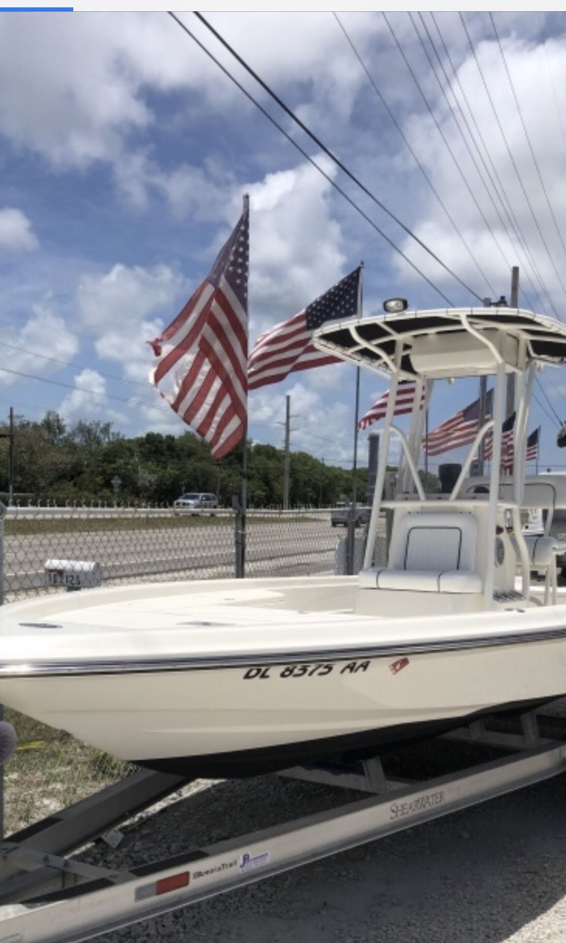 2008 22' SHEARWATER X2200 CENTER CONSOLE BAY BOAT IS POWERED BY A 2007 YAMAHA 150 FOUR STROKE WITH LOW HOURS, T-TOP, GARMIN GPSMAP 4208, GARMIN ECHO