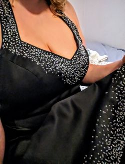 EXQUISITE 💖💃 BALL GOWN DRESS, SIZE 11/ 12 BLACK, SEQUIN, WHITE 